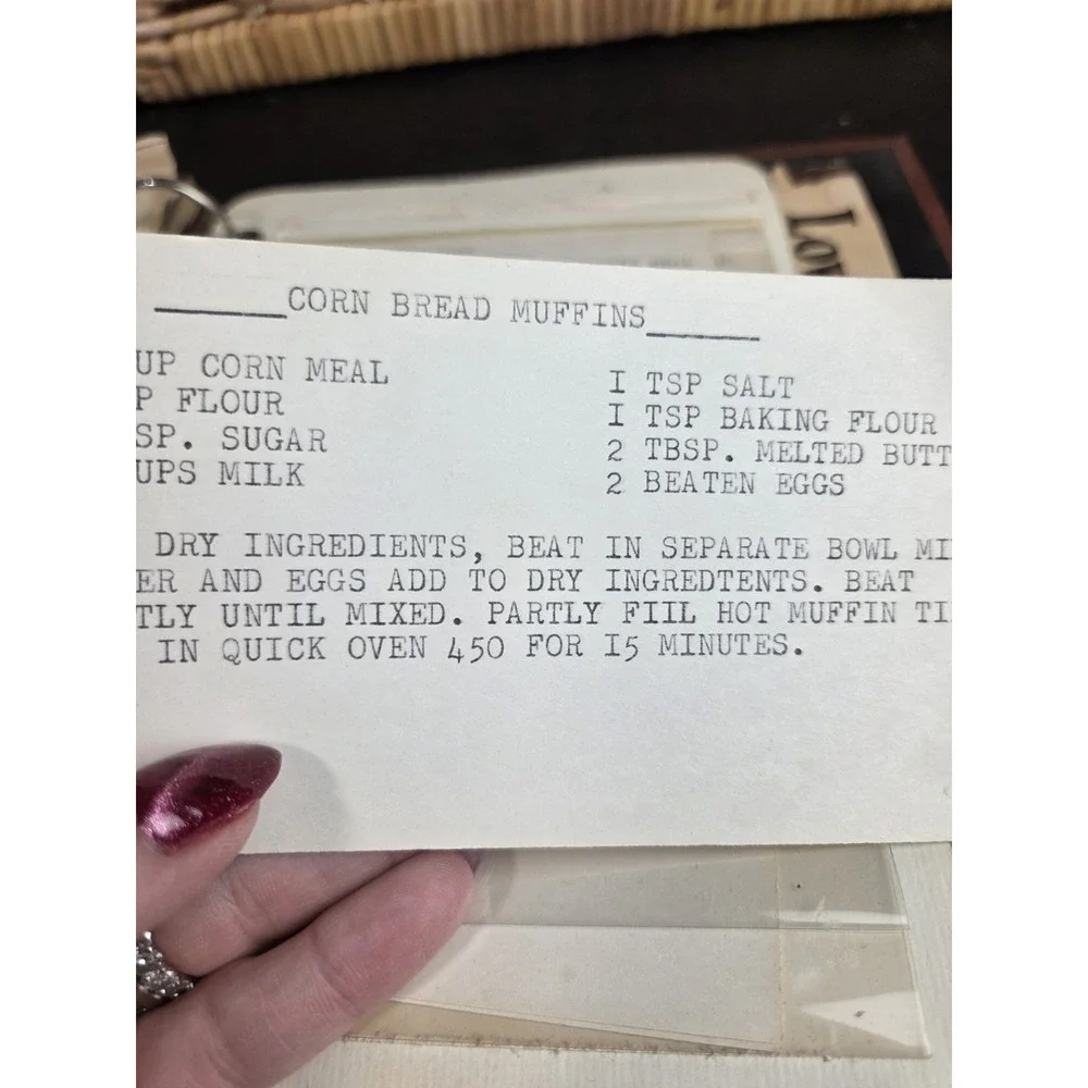 Estate Recipe Binder Handwritten Typed Cut Outs Etc.  Texas Based